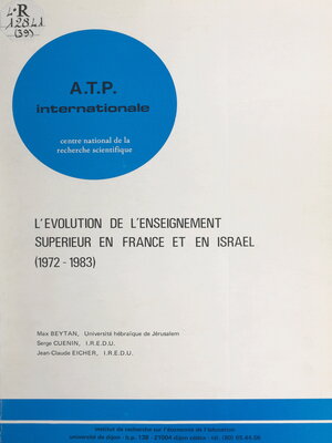 cover image of L'évolution de l'enseignement supérieur en France et en Israël (1972-1983)